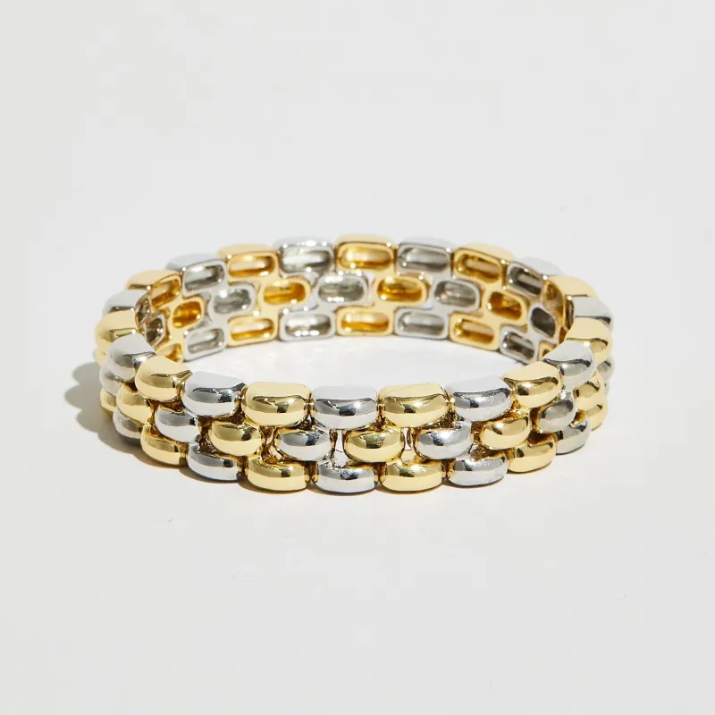 THE LILI TWO TONE SLIP BRACELET sold by The M Jewelers
