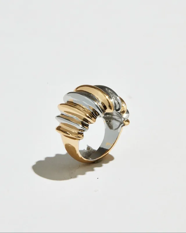 THE TWO TONE CRESCENT RING sold by The M Jewelers