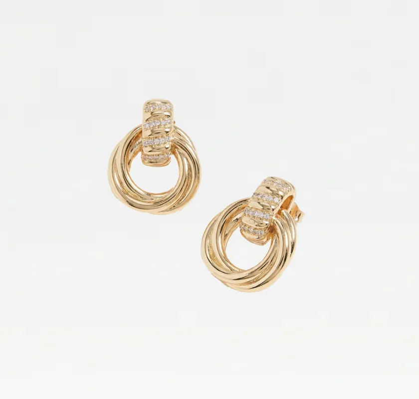 THE MARGAUX STONE KNOT EARRINGS made by The M Jewelers