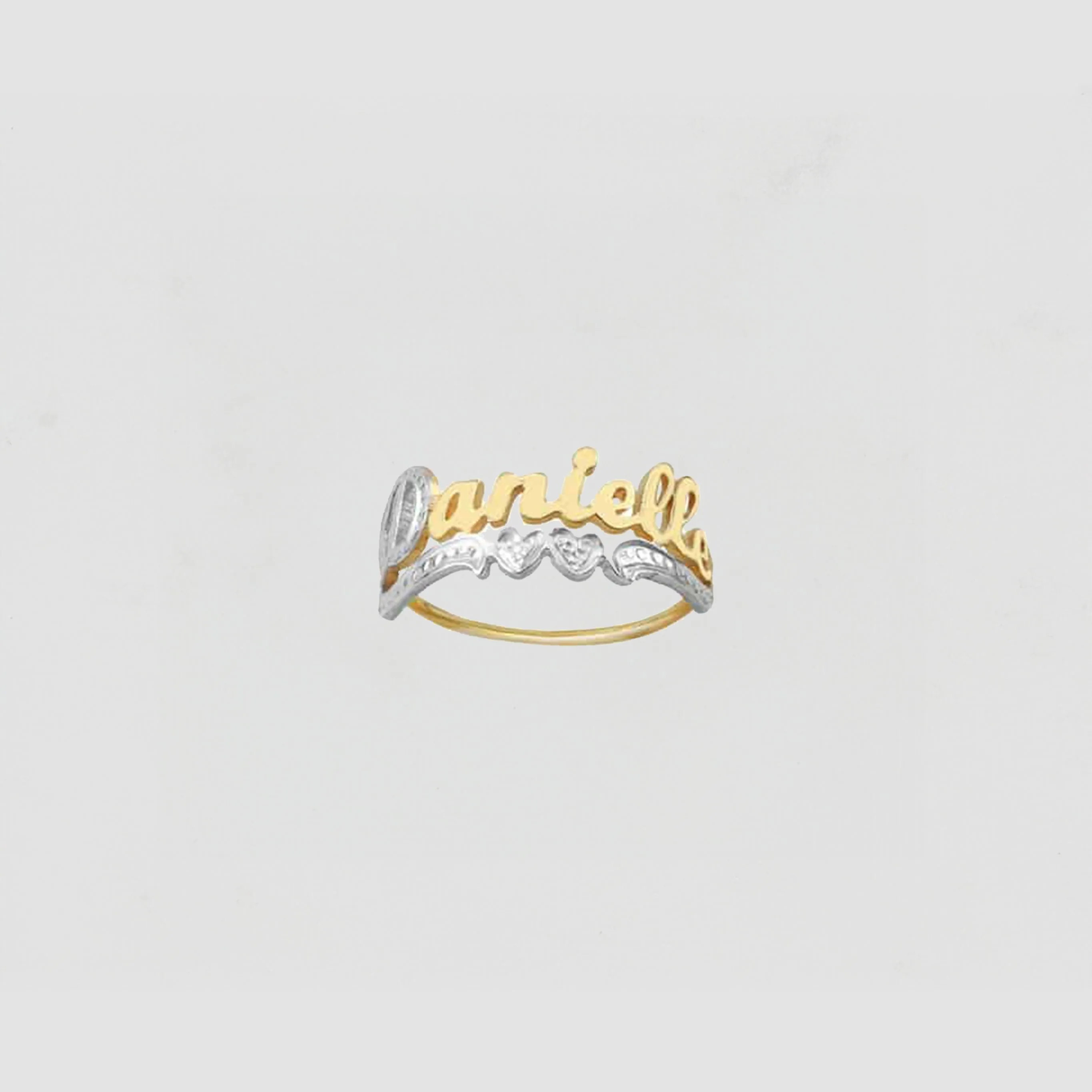 The Tiny Script Classic Cut Ring sold by The M Jewelers