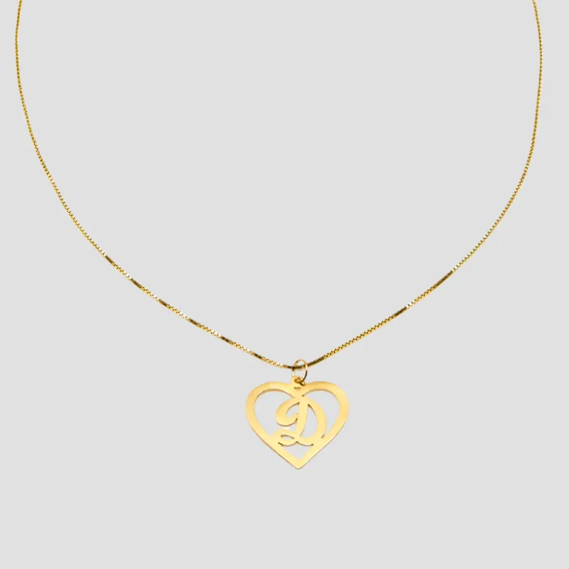 The Cutout Script Heart Pendant Necklace sold by The M Jewelers