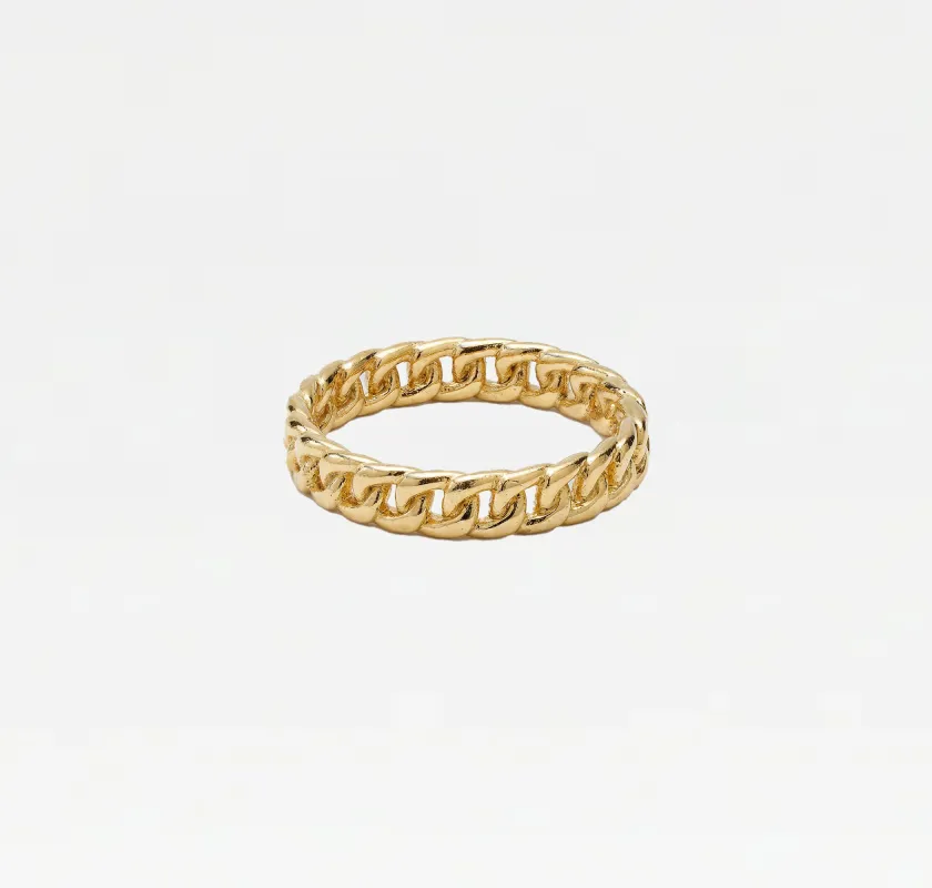 The Thin Cuban Link Ring made by The M Jewelers