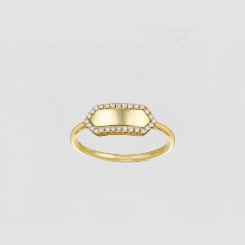 The Pavé Slim Signet Ring sold by The M Jewelers