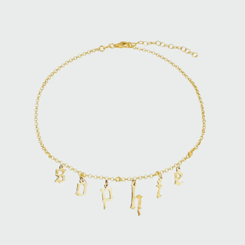 The Gothic Anklet sold by The M Jewelers