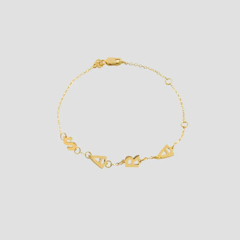 Vertical Name Bracelet sold by The M Jewelers