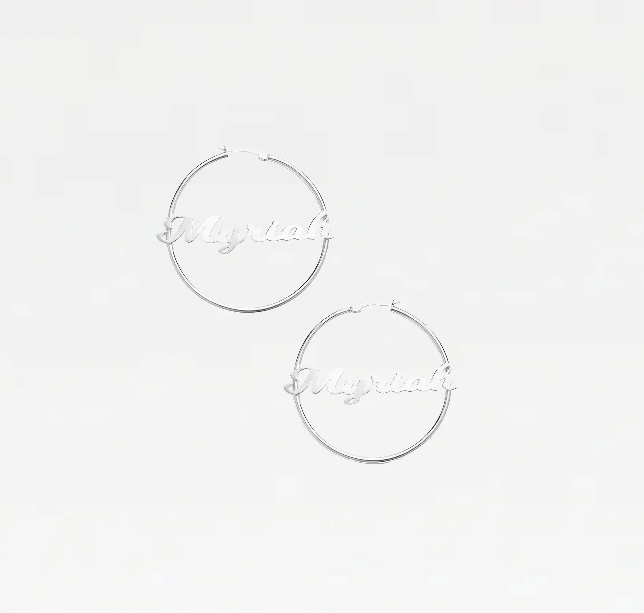 The Name Hoops sold by The M Jewelers product image thumbnail 4