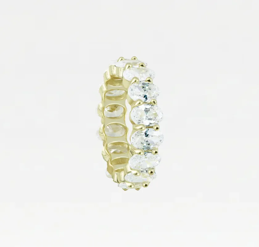 The Oval Cut Eternity Band made by The M Jewelers