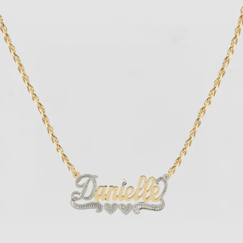 The Classic Rope Nameplate Necklace sold by The M Jewelers