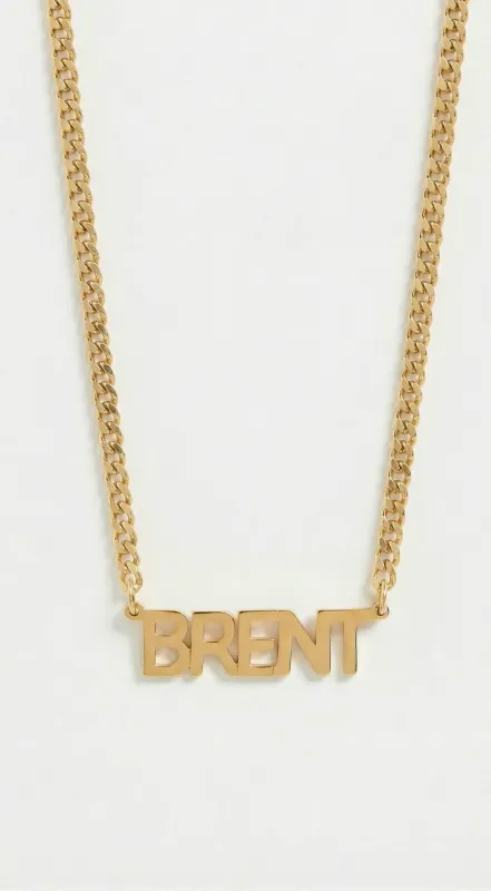 The Mini Choker Nameplate sold by The M Jewelers