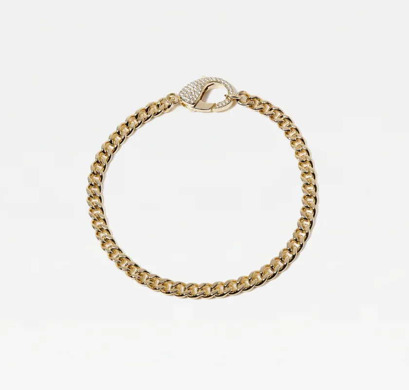 The Cuban Link Iced Out Lock Bracelet made by The M Jewelers
