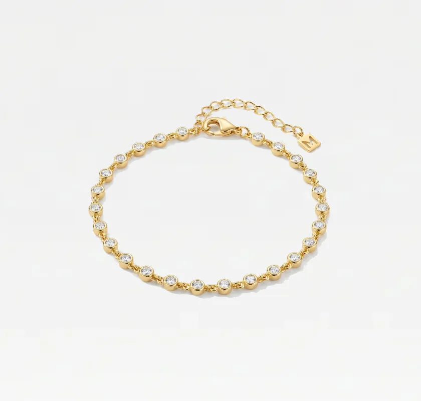 THE ROUND BEZEL BRACELET made by The M Jewelers