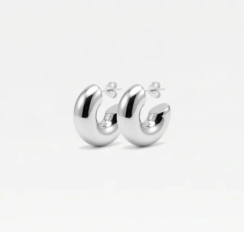 The Silver Hailey Hoops sold by The M Jewelers