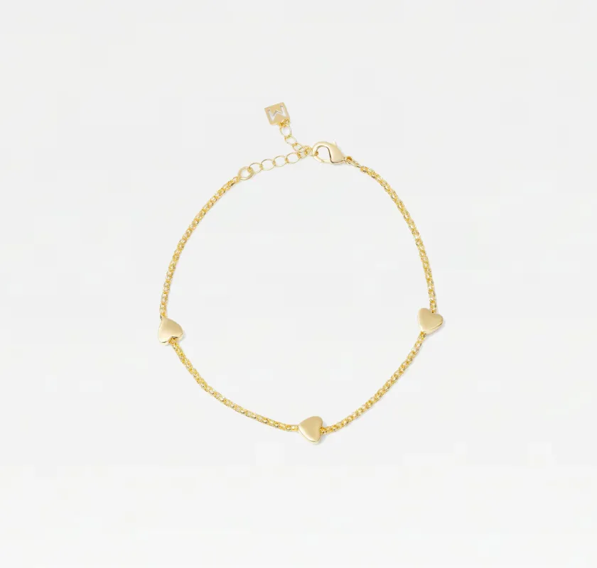 The 3 Heart Box Bracelet made by The M Jewelers