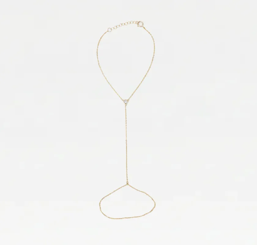 The Single Stone Hand Chain made by The M Jewelers