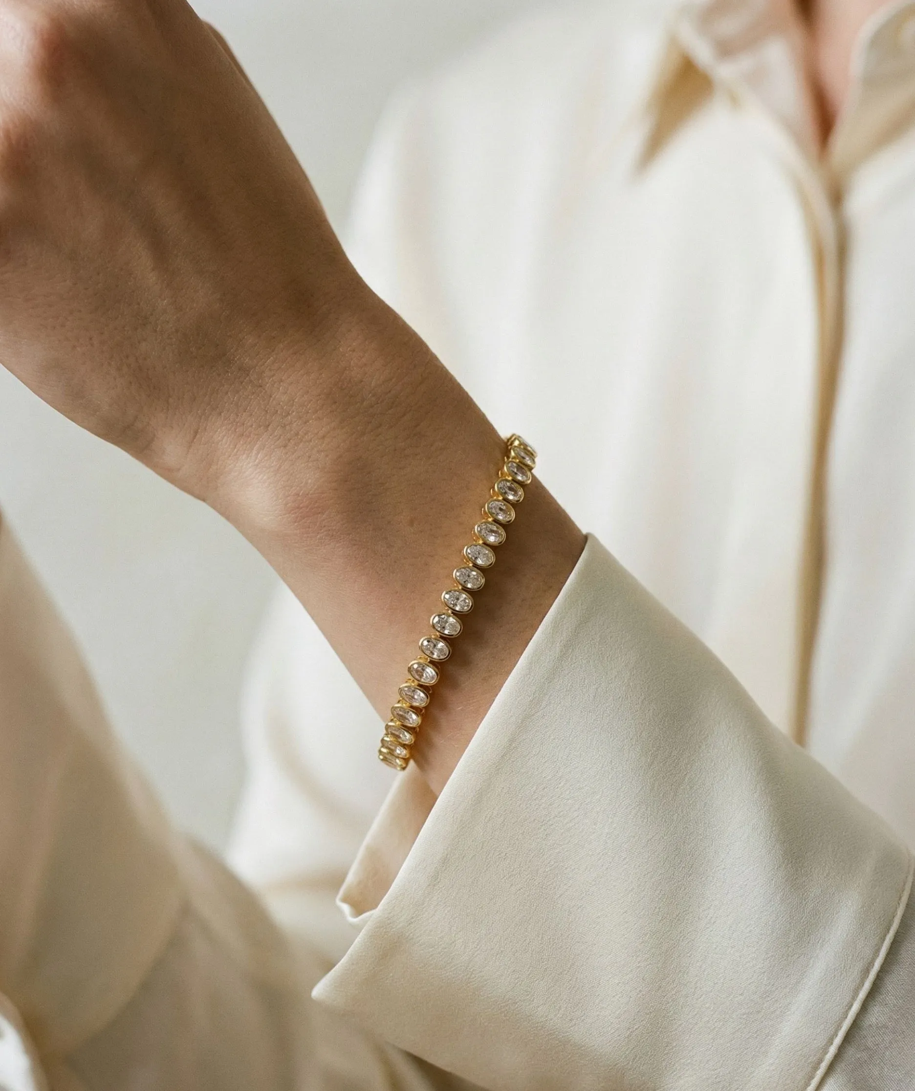 THE OVAL TENNIS BRACELET sold by The M Jewelers product image thumbnail 2