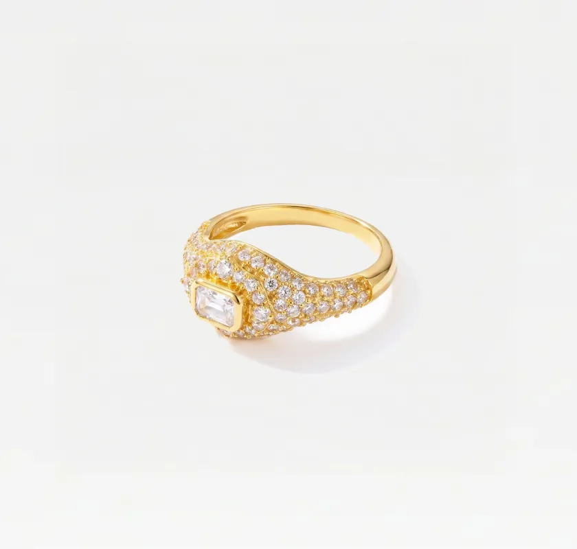THE ICED OUT PINKY RING made by The M Jewelers