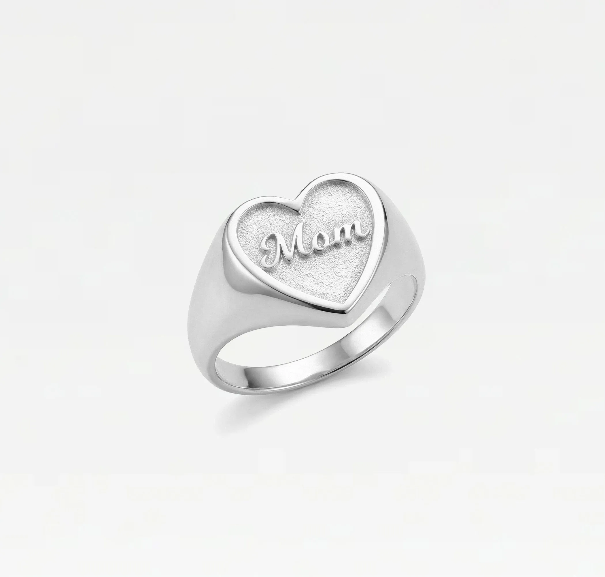 The Mom Heart Signet Ring sold by The M Jewelers product image thumbnail 4
