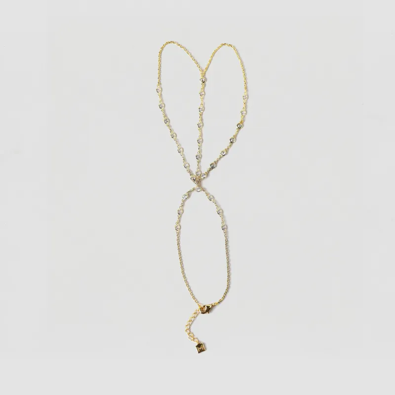 The Heirloom Bezel Hand Chain made by The M Jewelers