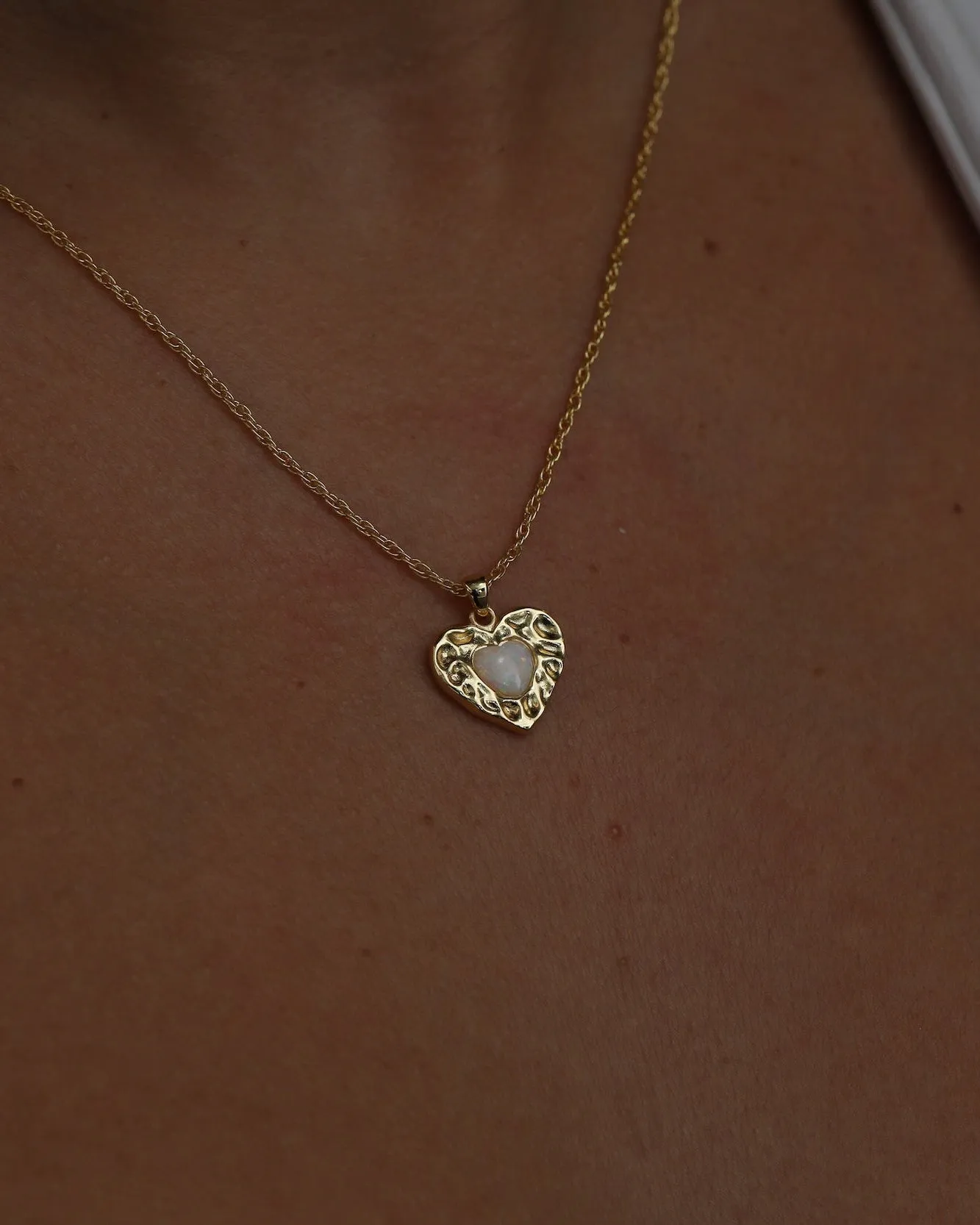 THE MINI HEART STONE NECKLACE sold by The M Jewelers product image thumbnail 4