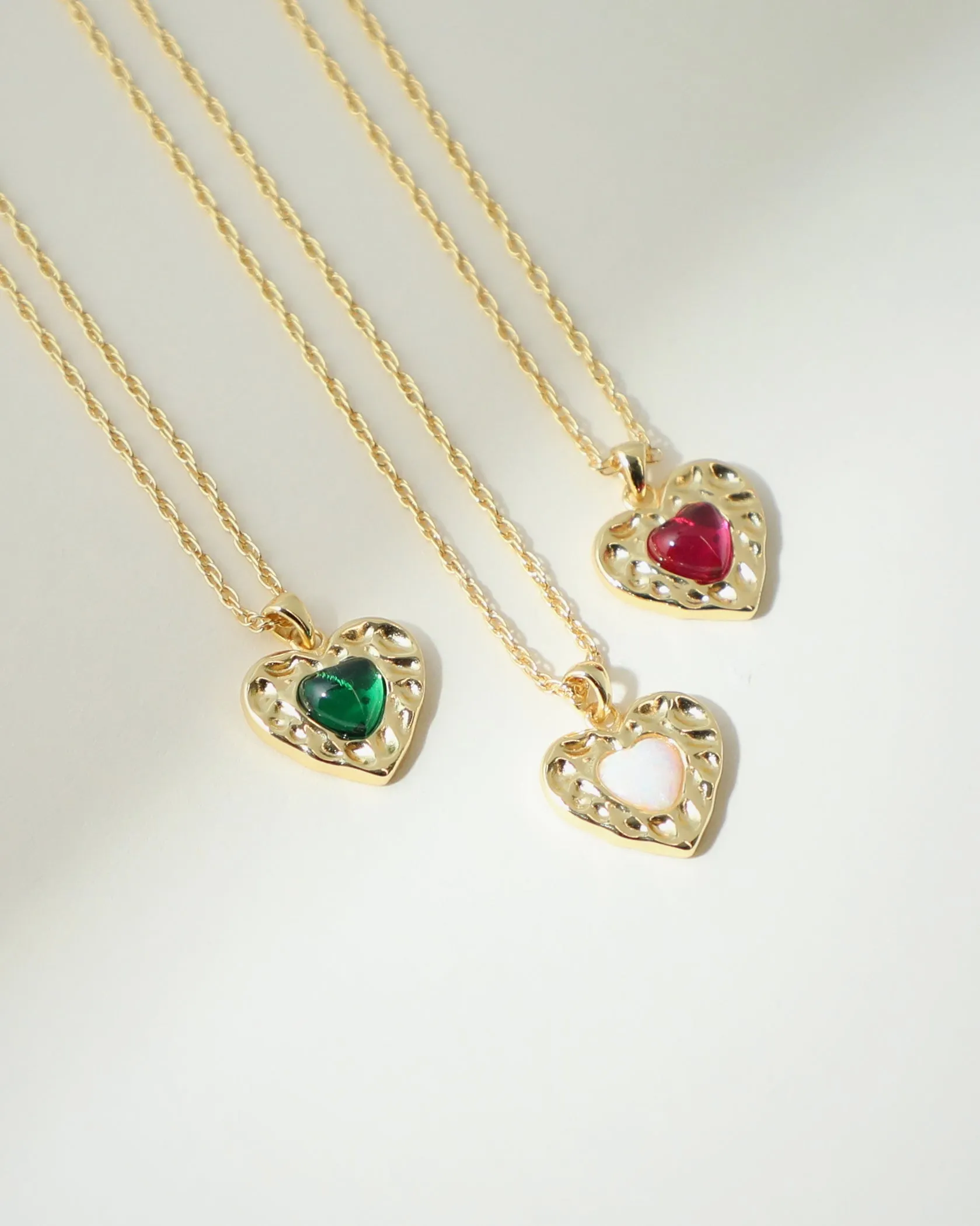THE MINI HEART STONE NECKLACE sold by The M Jewelers