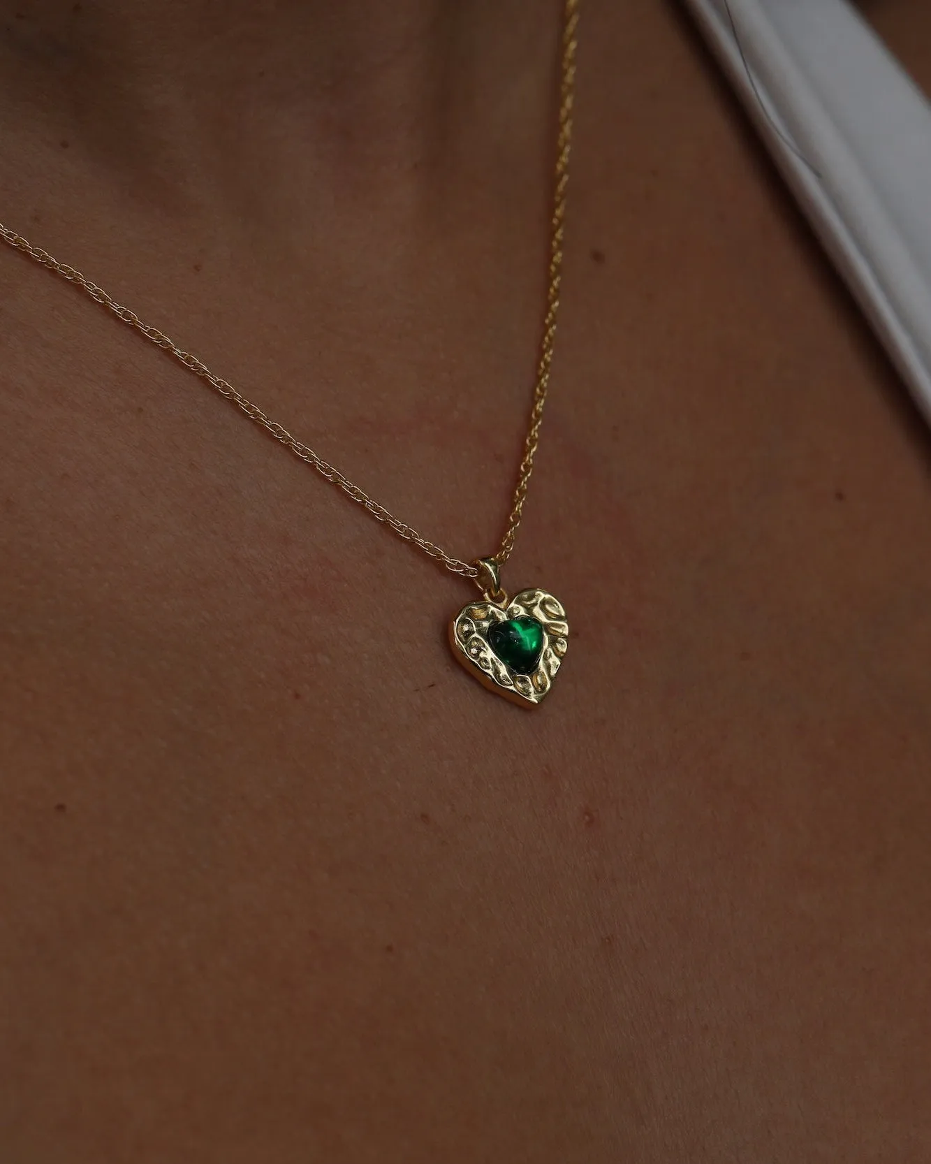 THE MINI HEART STONE NECKLACE sold by The M Jewelers product image thumbnail 2