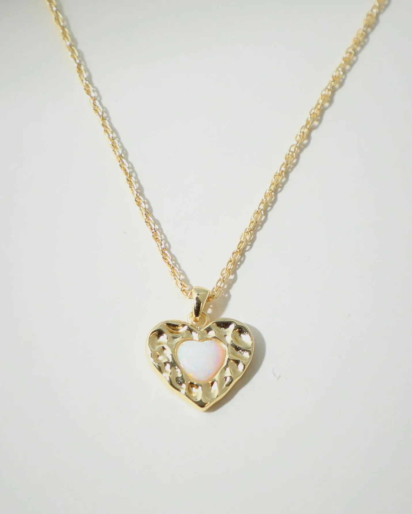 THE MINI HEART STONE NECKLACE sold by The M Jewelers product image thumbnail 5