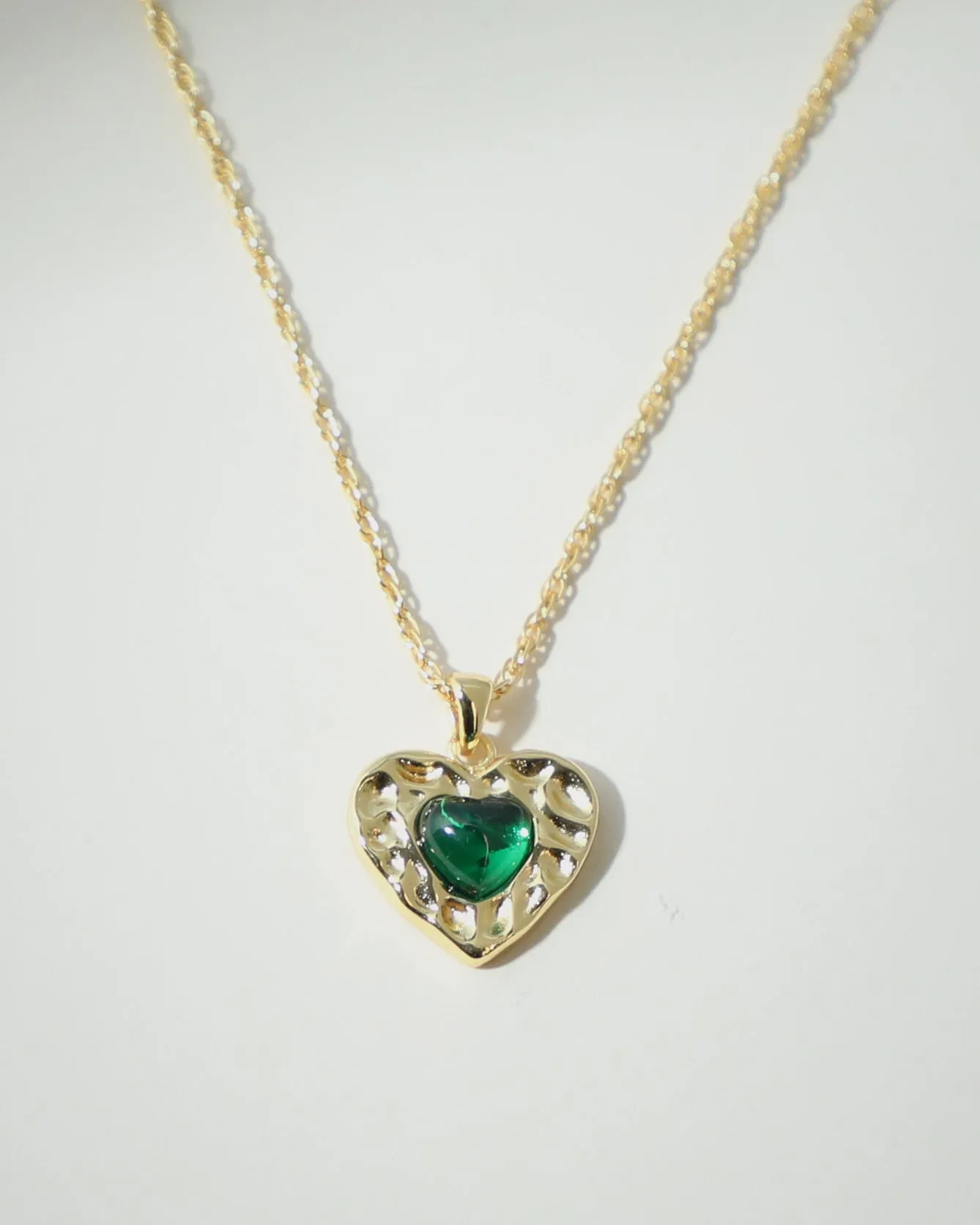 THE MINI HEART STONE NECKLACE sold by The M Jewelers product image thumbnail 3