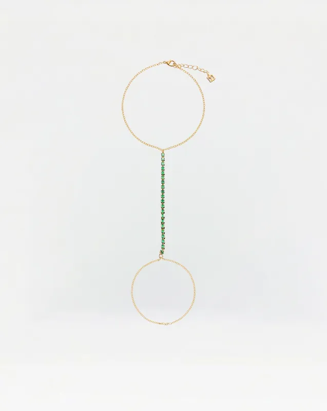 The Emerald Cut Hand Chain made by The M Jewelers