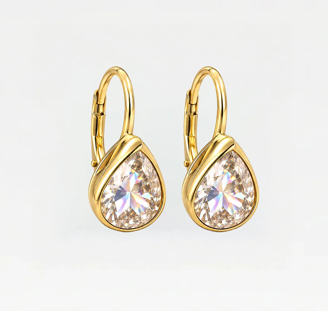 The Pear Shaped Lever Back Earrings sold by The M Jewelers product image thumbnail 5