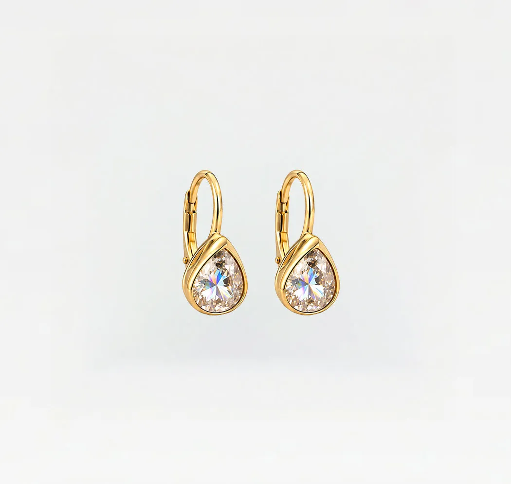 The Pear Shaped Lever Back Earrings sold by The M Jewelers product image thumbnail 3