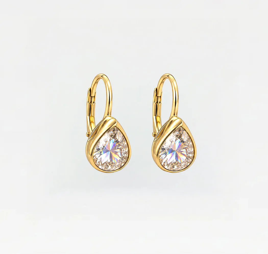 The Pear Shaped Lever Back Earrings sold by The M Jewelers product image thumbnail 4