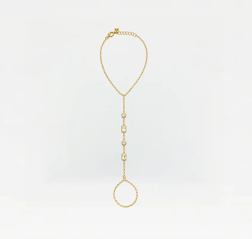 The Multi Stone Hand Chain made by The M Jewelers