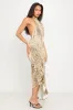 Leopard Print High Neck Open Back Maxi Dress sold by Nothingbutstyle