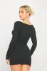 Black Round Neck Long Sleeve Bodycon Mini Dress sold by Nothingbutstyle