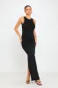 Black Sleeveless Open Back Bodycon Maxi Dress sold by Nothingbutstyle