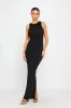 Black Sleeveless Open Back Bodycon Maxi Dress sold by Nothingbutstyle