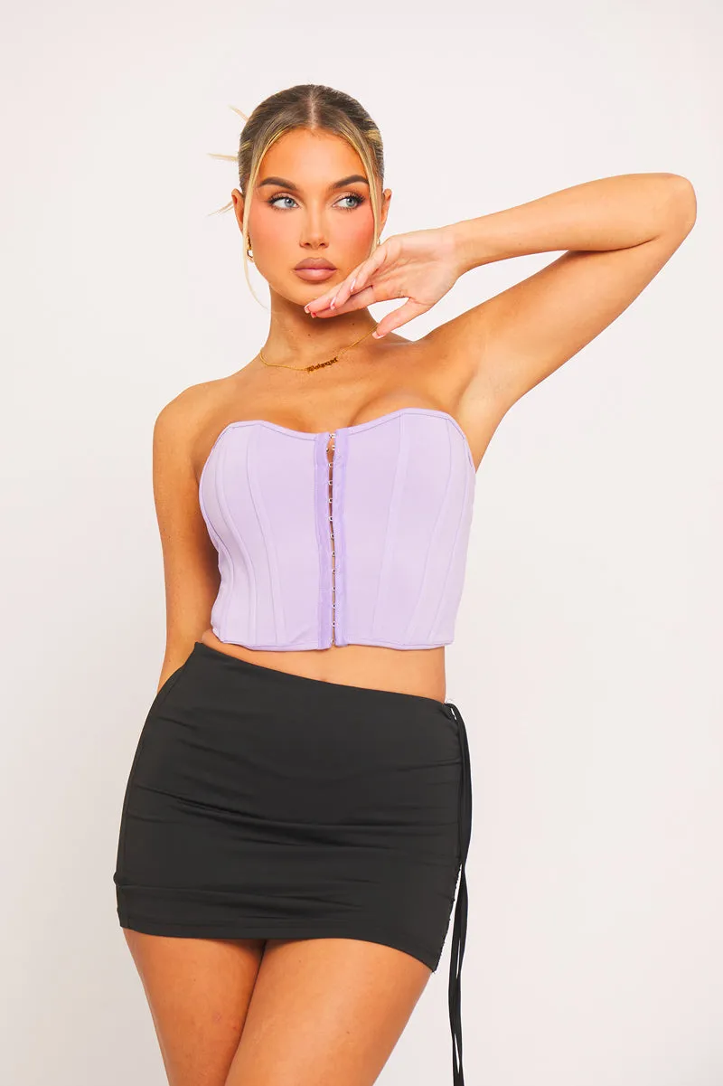 Lilac Boned Detail Bustier Corset Crop Top sold by Nothingbutstyle product image thumbnail 2