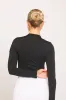 Black High Neck Cut Out Buckle Long Sleeve Crop Top sold by Nothingbutstyle