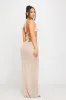 Sand Crochet Knit Halterneck Cut Out Backless Maxi Dress sold by Nothingbutstyle