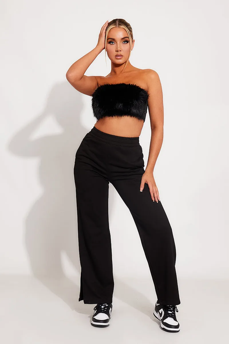 Black Oversized Split Hem Wide Leg Joggers sold by Nothingbutstyle product image thumbnail 2