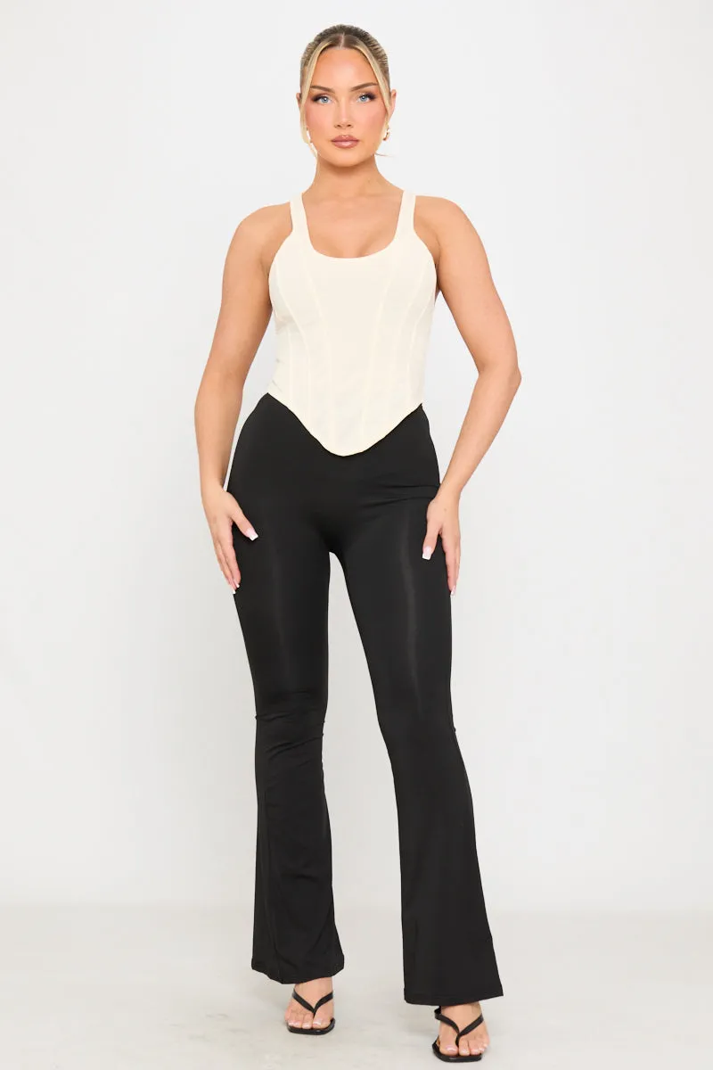 Black High Waist Flared Leg Leggings sold by Nothingbutstyle product image thumbnail 3