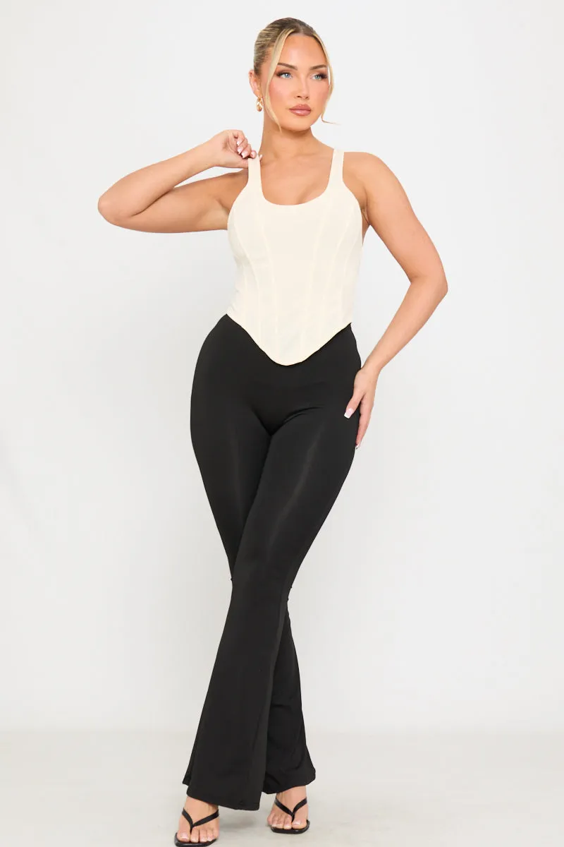 Black High Waist Flared Leg Leggings sold by Nothingbutstyle product image thumbnail 2