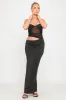Black Plunge Mesh Cut Out Strappy Maxi Dress sold by Nothingbutstyle