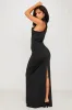 Black Halter High Neck Embellished Detail Maxi Dress sold by Nothingbutstyle