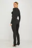 Black Cut Out Detail Long Sleeve Crop Top sold by Nothingbutstyle