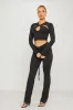 Black Cut Out Detail Long Sleeve Crop Top sold by Nothingbutstyle