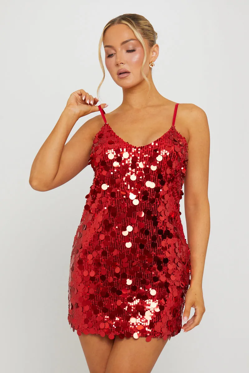 Wine Sequin Halter Neck Open Back Mini Dress sold by Nothingbutstyle product image thumbnail 2