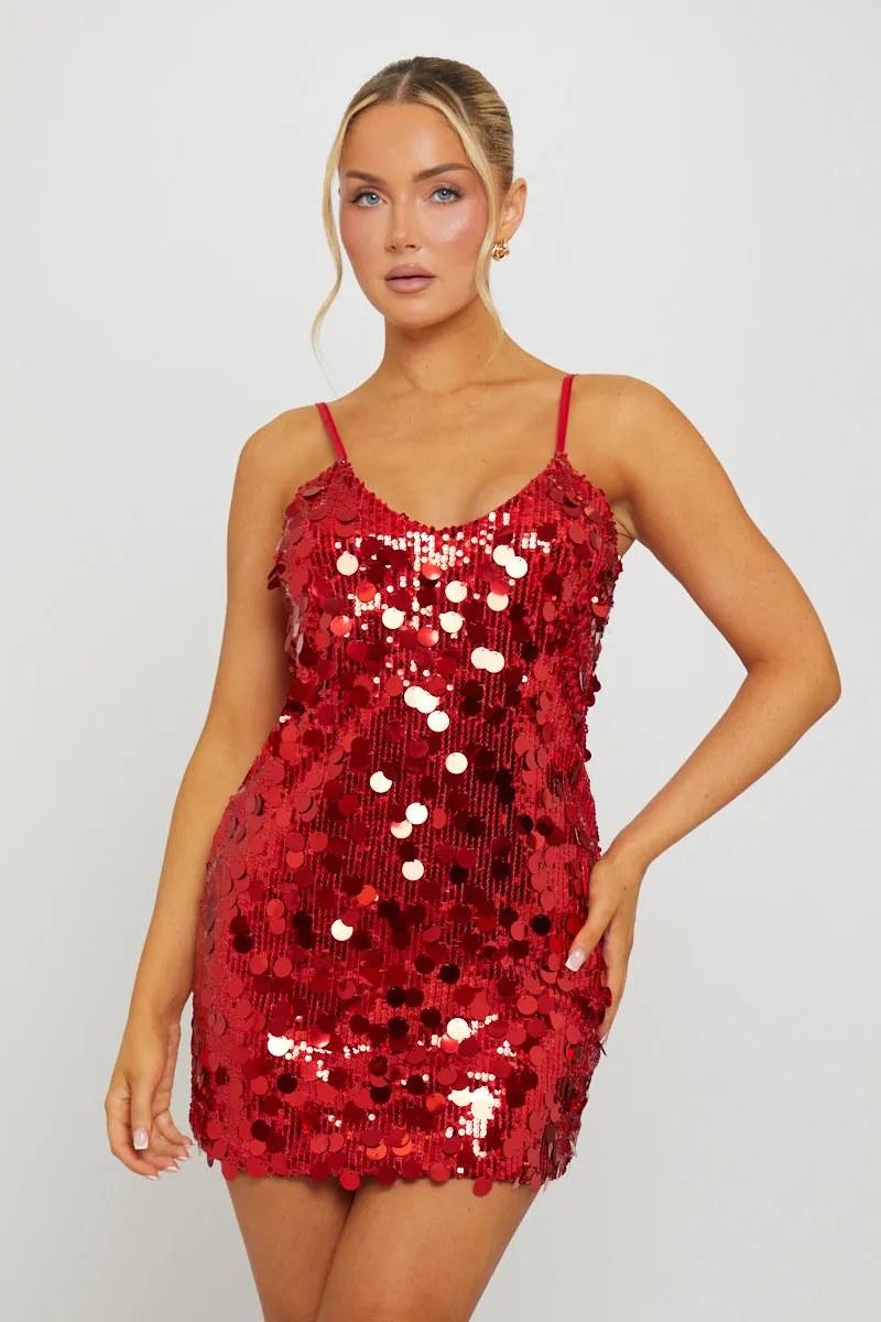 Wine Sequin Halter Neck Open Back Mini Dress sold by Nothingbutstyle