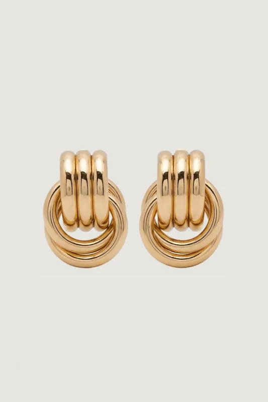 Gold Double Knot Earrings sold by Nothingbutstyle