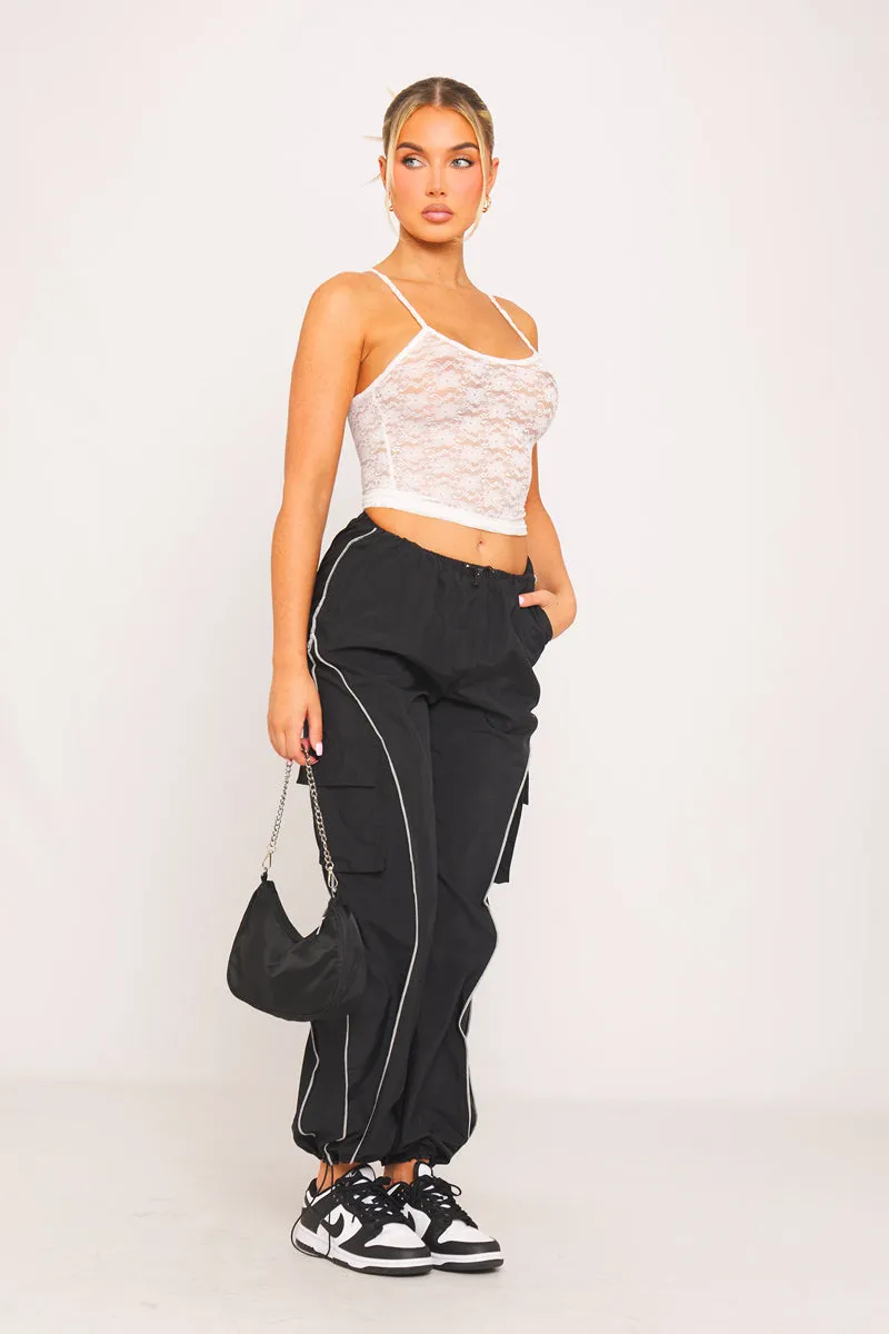 White Sheer Floral Lace Cami Top sold by Nothingbutstyle product image thumbnail 2